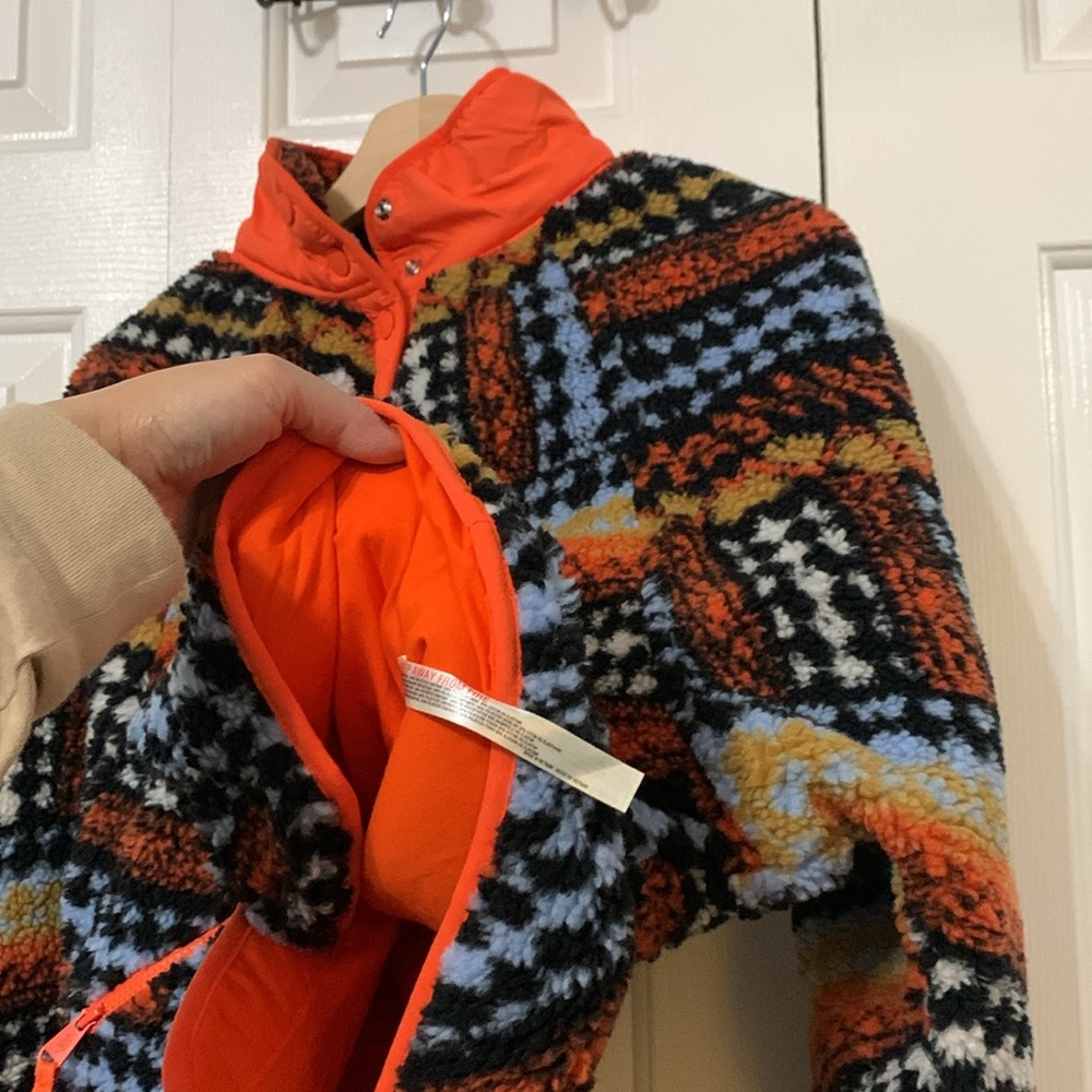 Free People Multicolor Fleece Jacket - Picture 8 of 10